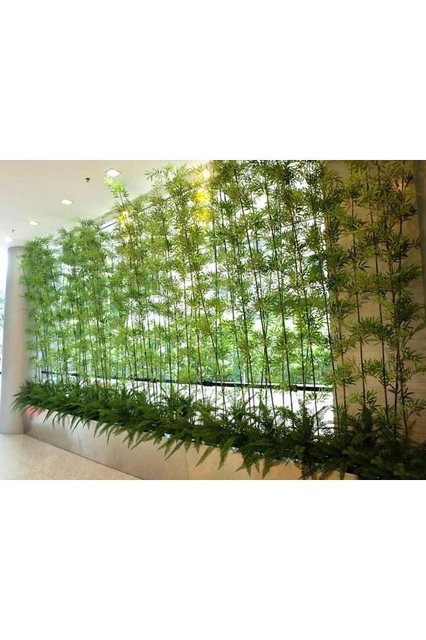 Yapay Bambu Sopası 10 Yapraklı 180 Cm Yapay Çiçek Bambu Duvarı - 4