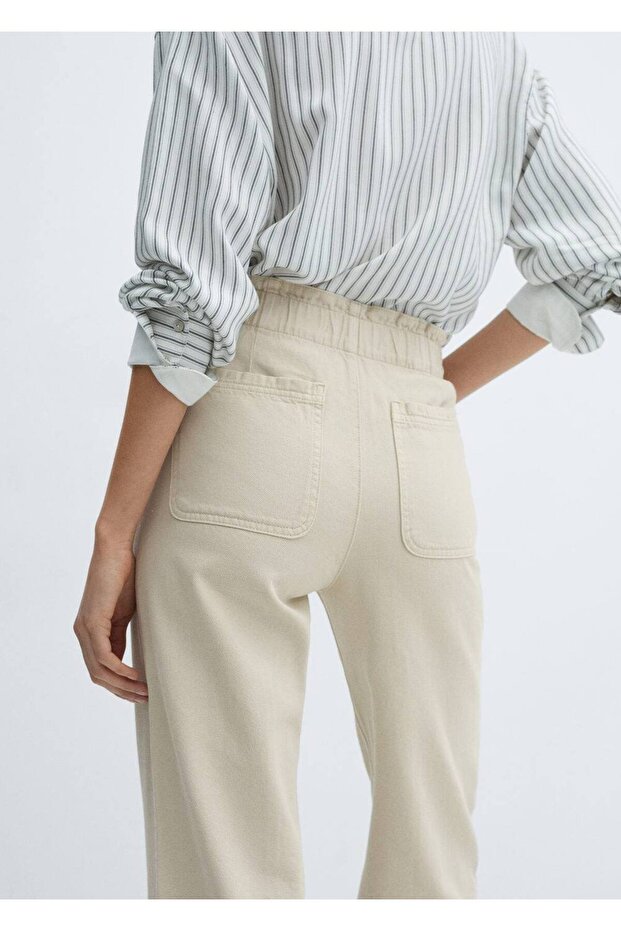 Beli Elastik Slouchy Jean Pantolon - 6