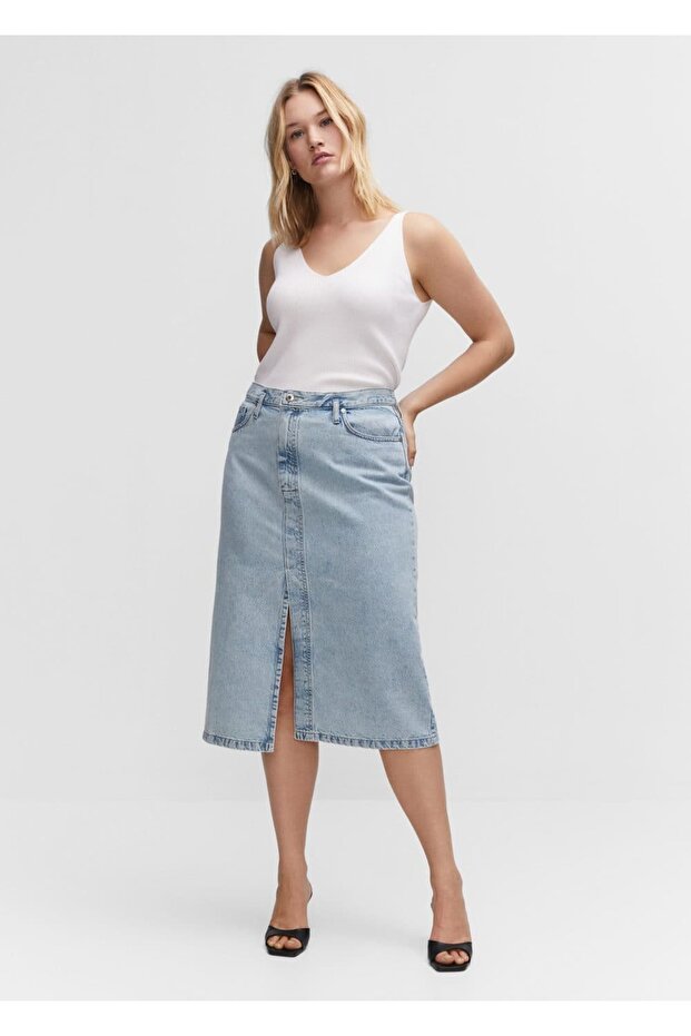 V yaka triko bluz - 7