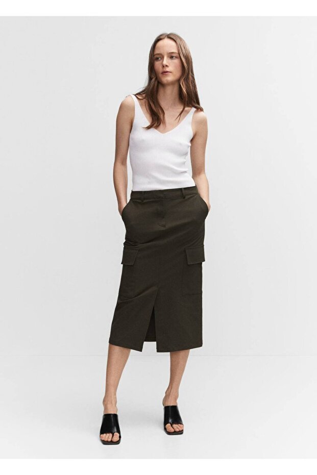 V yaka triko bluz - 2