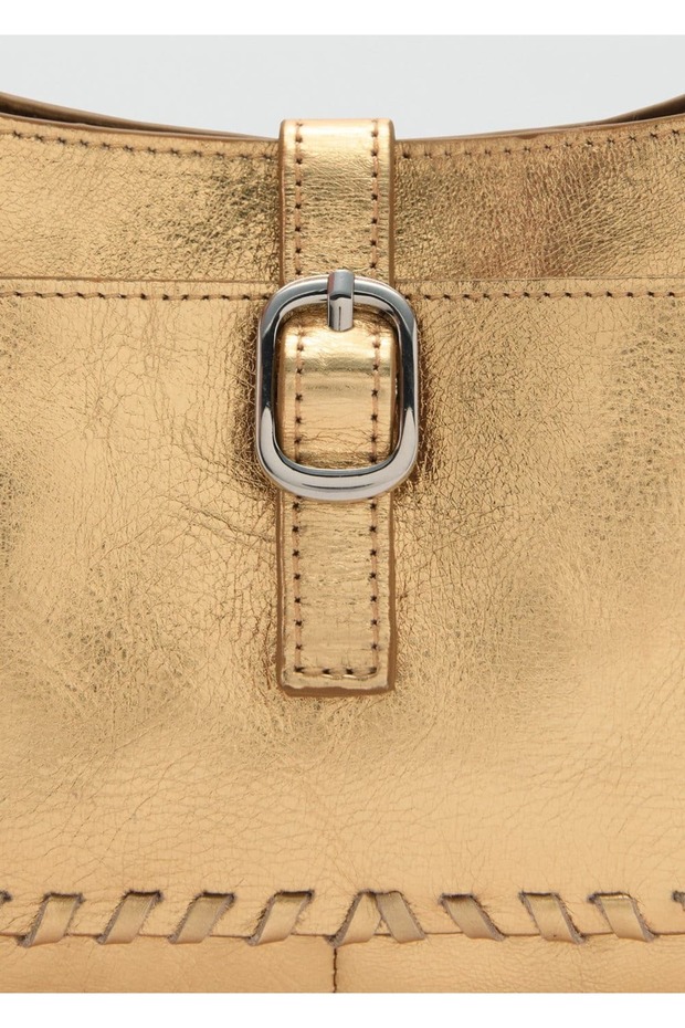 Deri metalik çanta - 5