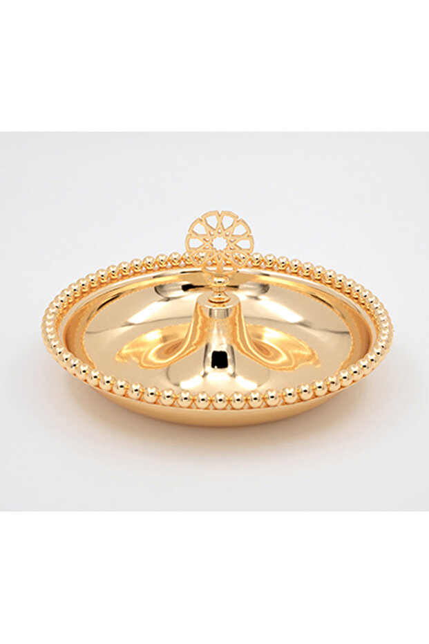 حامل معدني متعدد الأغراض ذهبي 18x18x5 سم