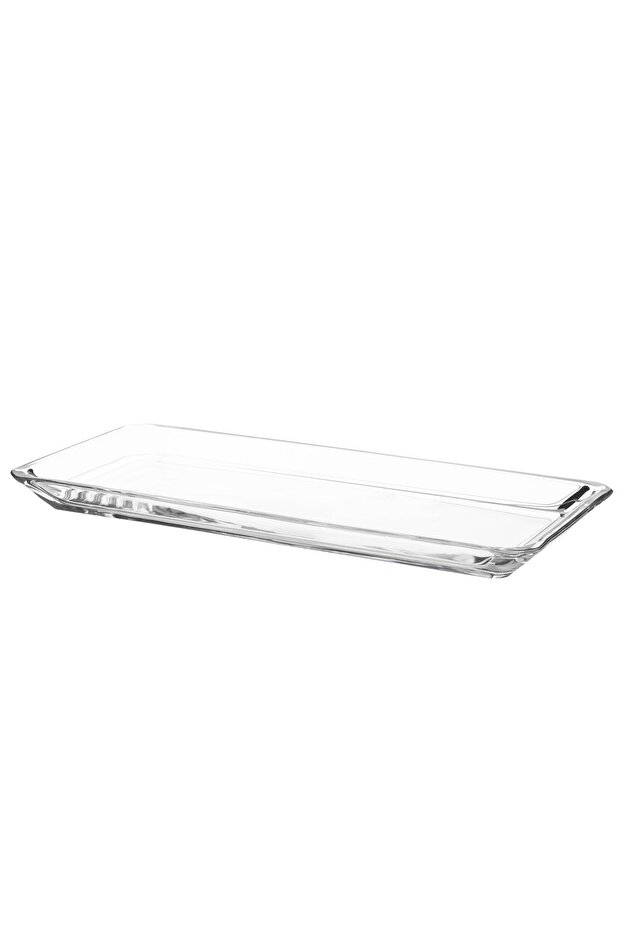 طبق تقديم كريستال مستطيل للحلويات والمعجنات ومتعدد الاستخدامات - 1