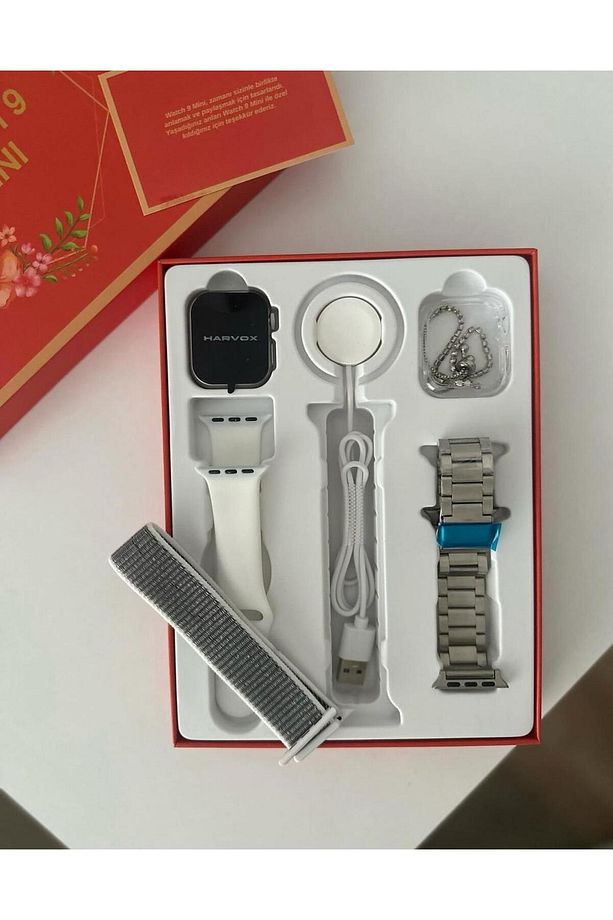 Watch 9 Mini 3 Kordonlu Akıllı Saat Mutluluk Çantası - 7