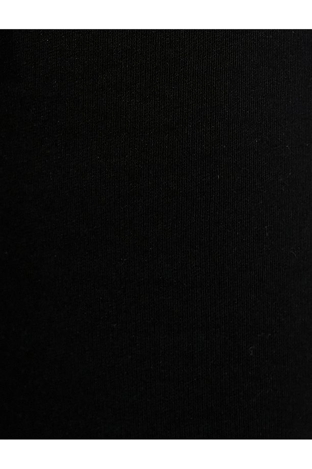 Yüksek Bel Eşofman Altı Düz Paça Beli Bağcıklı Şeritli - 6