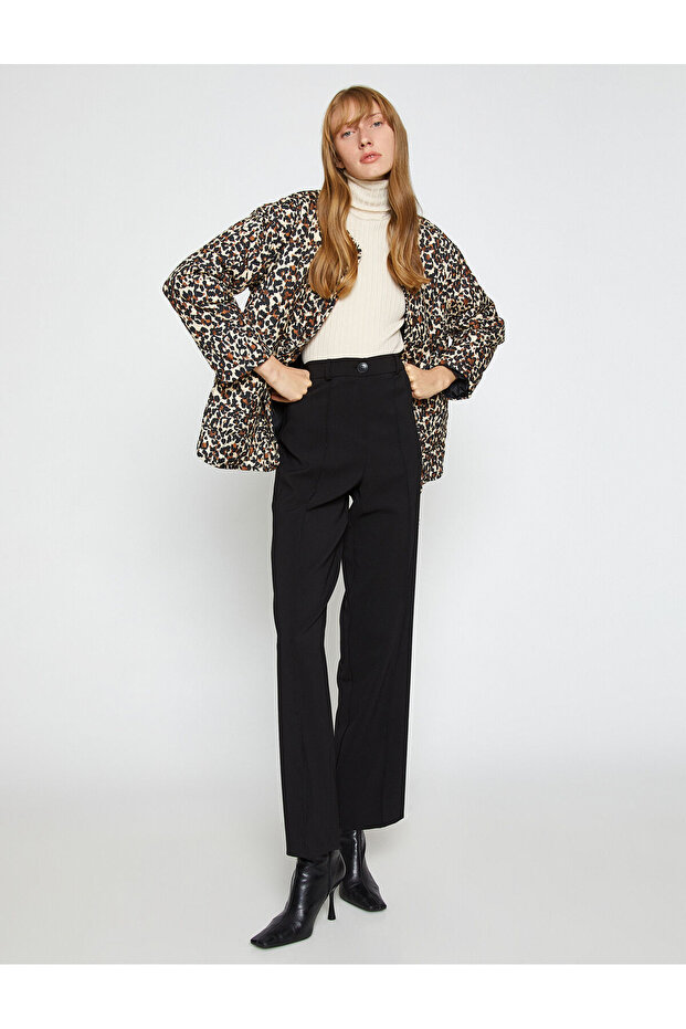 Quilted Jacket Round Neck - 1