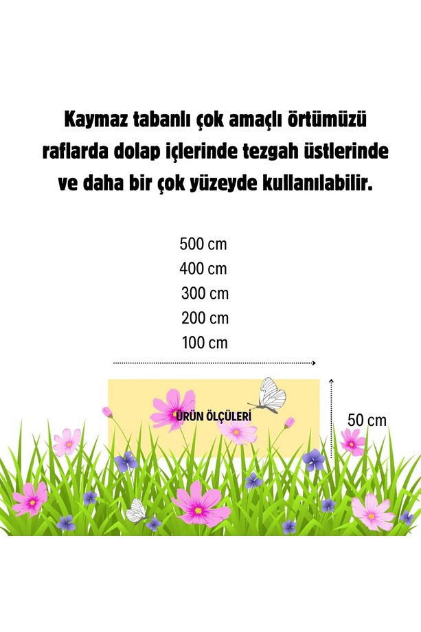 Pvc Küpür Dantel Raf Ve Dolap Örtüsü Runner  (krem) - 5