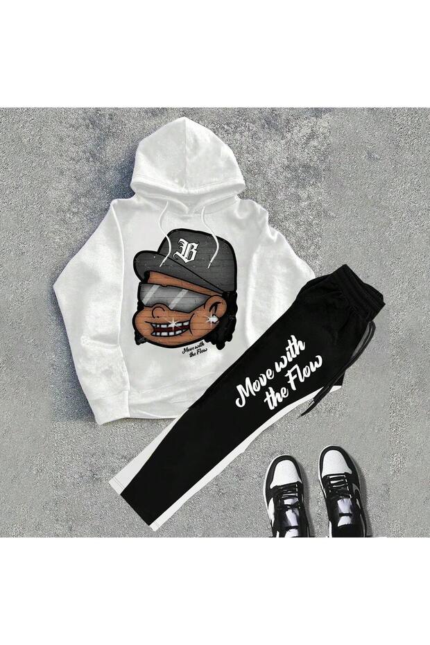 Lb Printed Unisex Oversize Tracksuit Set