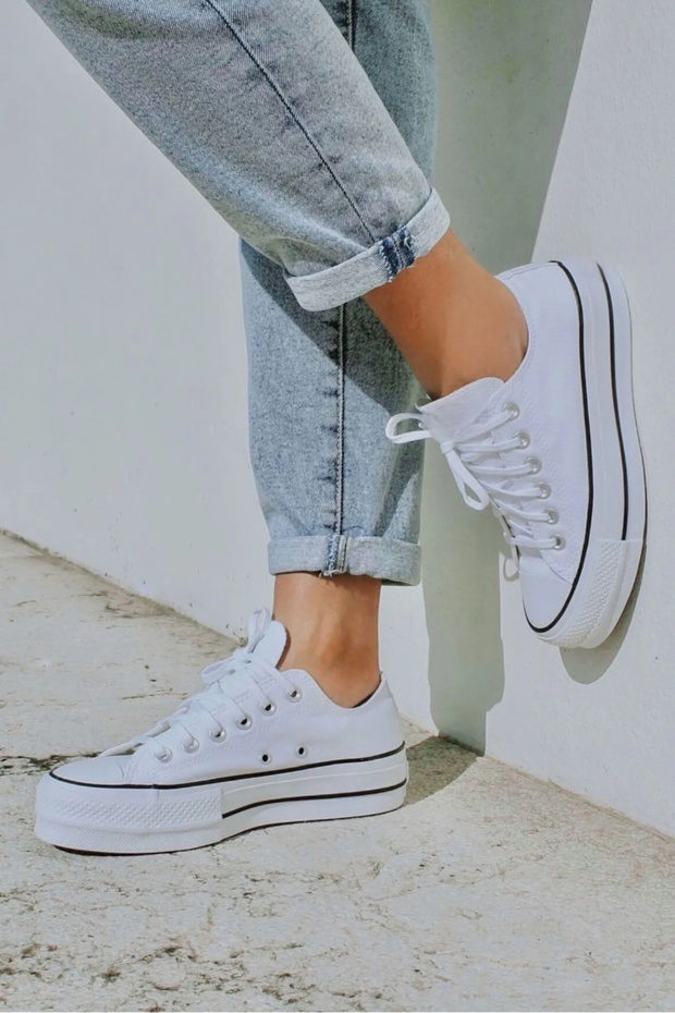 Thick Sole Black and White Half Ankle Linen Sneaker Sneakers