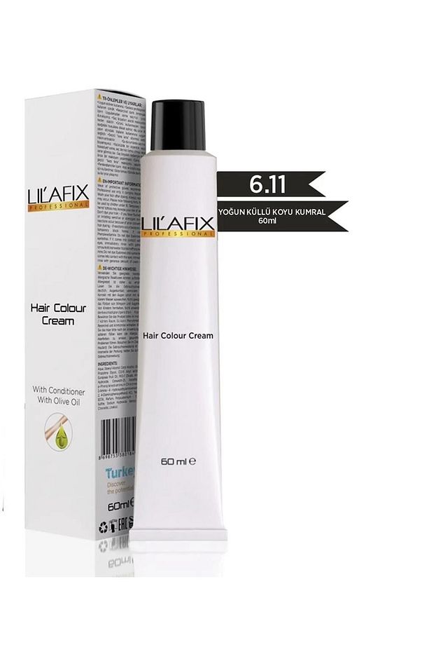 Krem Tüp Saç Boyası 6.11 Yoğun Küllü Koyu Kumral 60 ml - 1