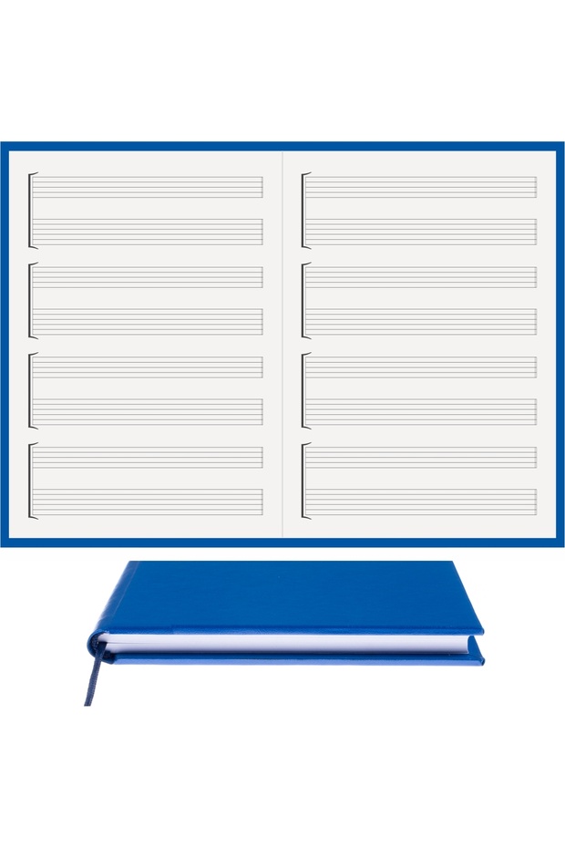 100% Handmade - Guitar Notepad (with Keyless Cut-Out Line Tabs), Thermo Leather Hardcover