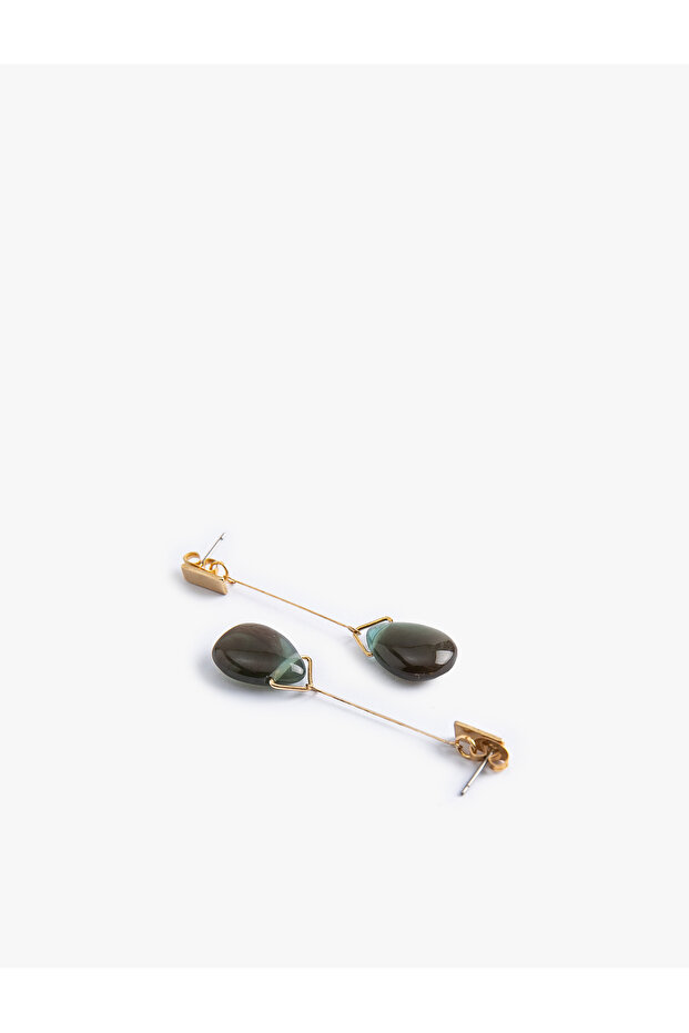 Stone Earrings Dangle Medium Size - 3