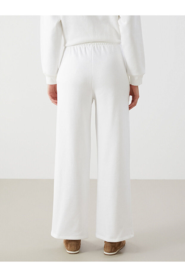 Lcw Vision Ecru Women's Sweatpants with Elastic Waist - 4
