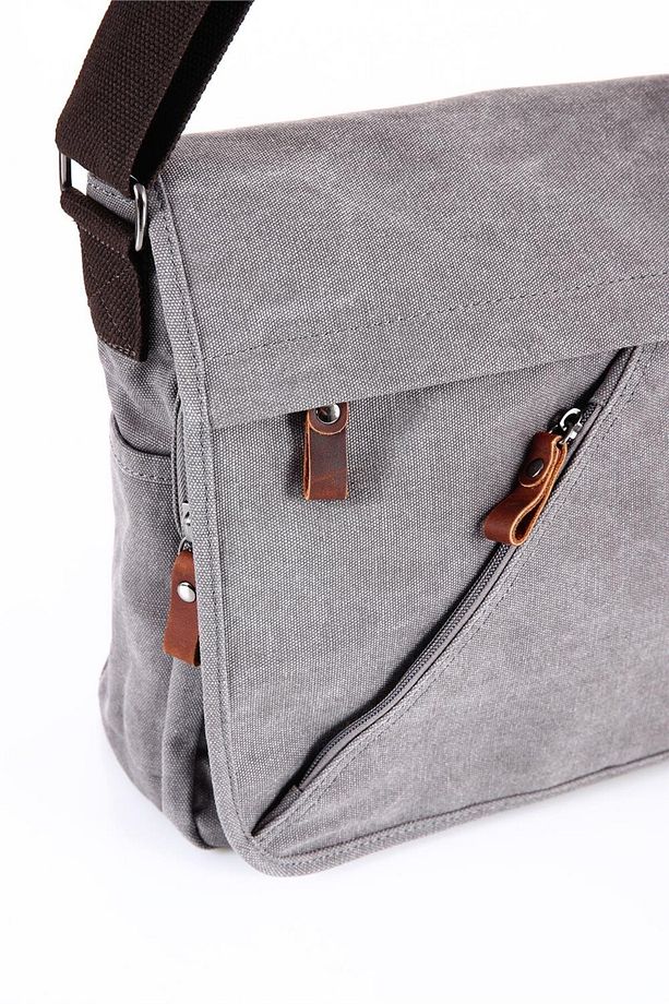 ÇÇS 31472 Kanvas Postacı Çanta Unisex 35*24*9 cm - 3