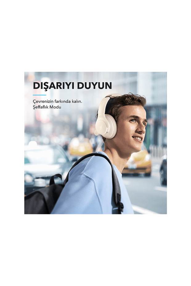 Soundcore Life Q20i Kablosuz Bluetooth 5.0  Hibrit NC Kulak Üstü Kulaklık Beyaz - 6