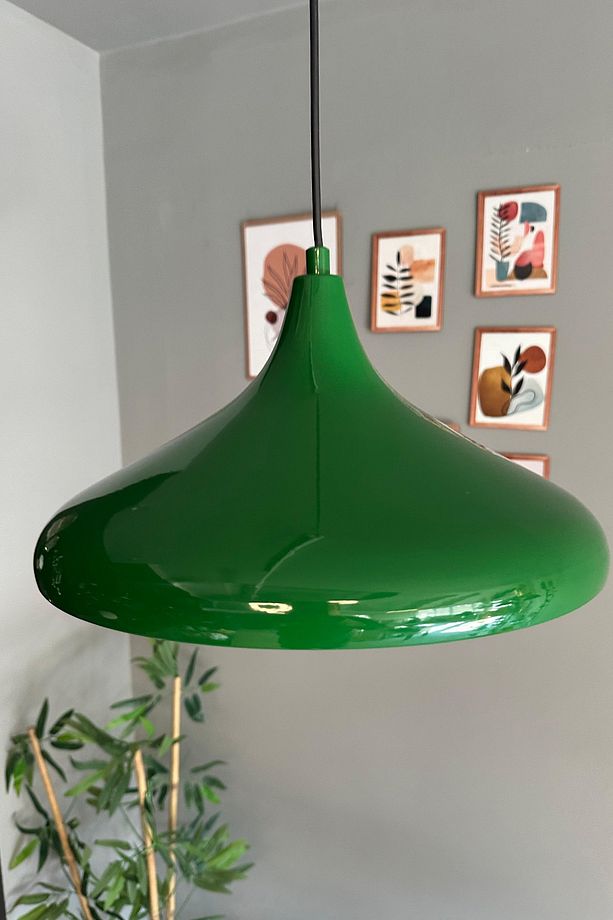 Champion Yeşil Tekli Avize Sarkıt Salon Mutfak Ofis Cafe Pastane Lamba Aydınlatma Avizeler - 6