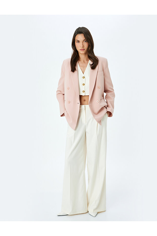 Double Breasted Oversize Blazer Jacket
