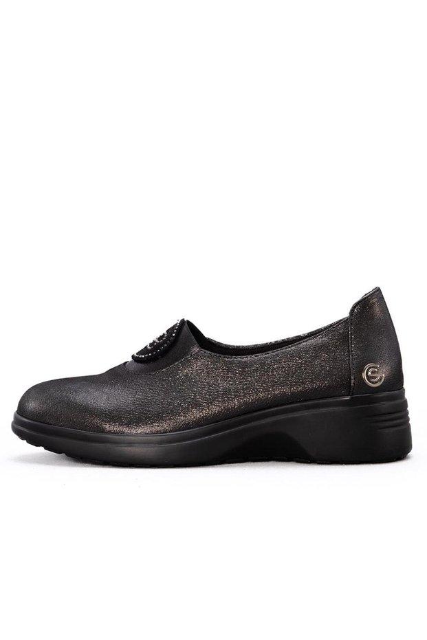 Ester Women's Silvery Genuine Leather Shoes 410