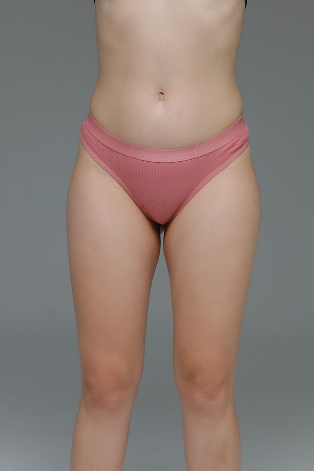 Paulo Model Fitilli Tanga Esnek String Pamuklu String Pastel Pembe Renk - 1