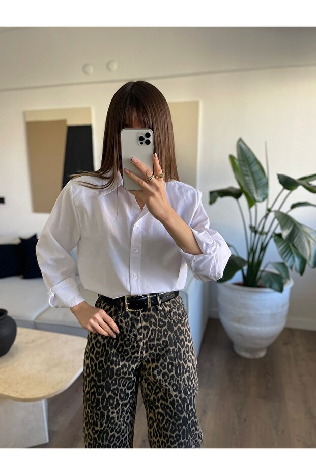 Omuzu vatkalı basic gömlek - 1