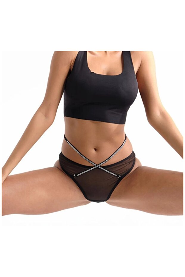 Cross Stone Banded Women's Bikini Panties