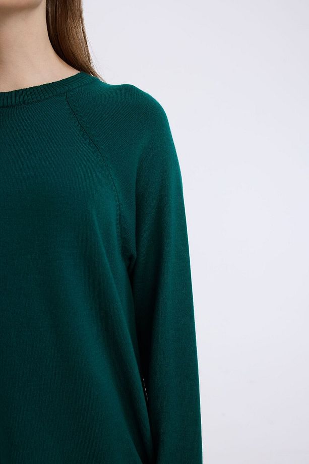 Regular Fit Bisiklet Yaka Basic Düz Triko Kazak Tunik C4474AX24AU - 5