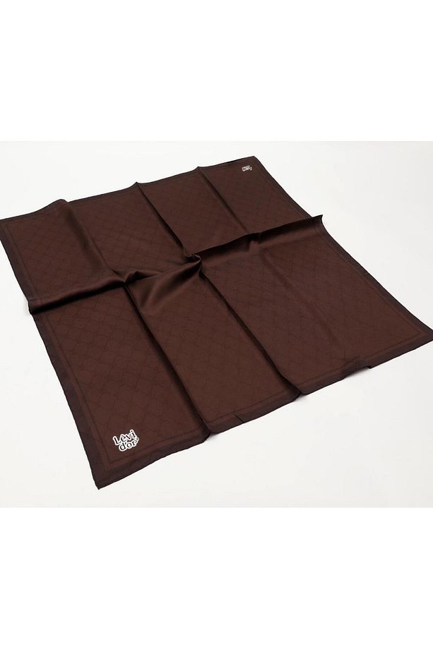Twill İpek Eşarp Monogram Acı Kahve - 4