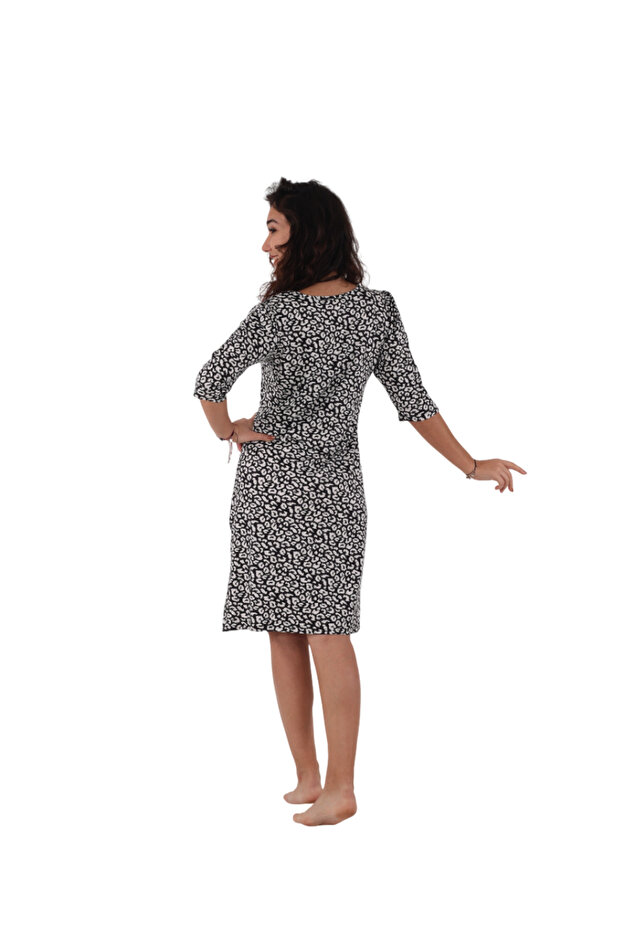 فستان منقوش بنقشة الفهد - 4