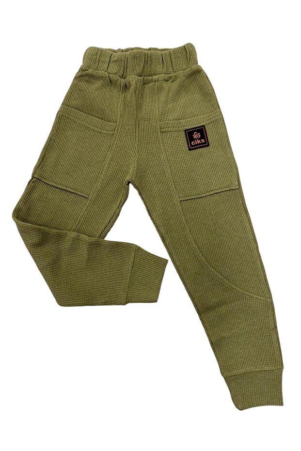 Boy Waffle Sweatpants/ Turba Pocket Children's Pants/ Boy's Sweatpants