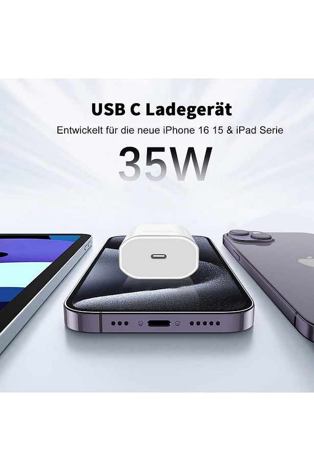 İphone Uyumlu 15/16 Pro/max 35 Watt Yeni Nesil Usb-c To Usb-c Girişli Hızlı Adaptör Kablo - 6