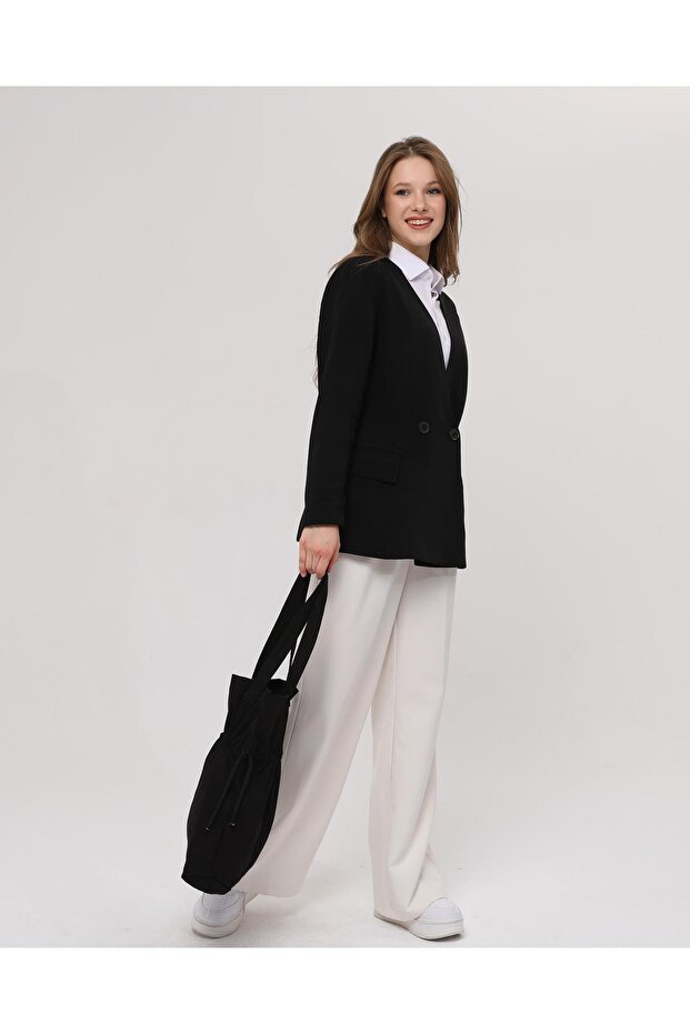 Drawstring Model Bag (BLACK) - 7