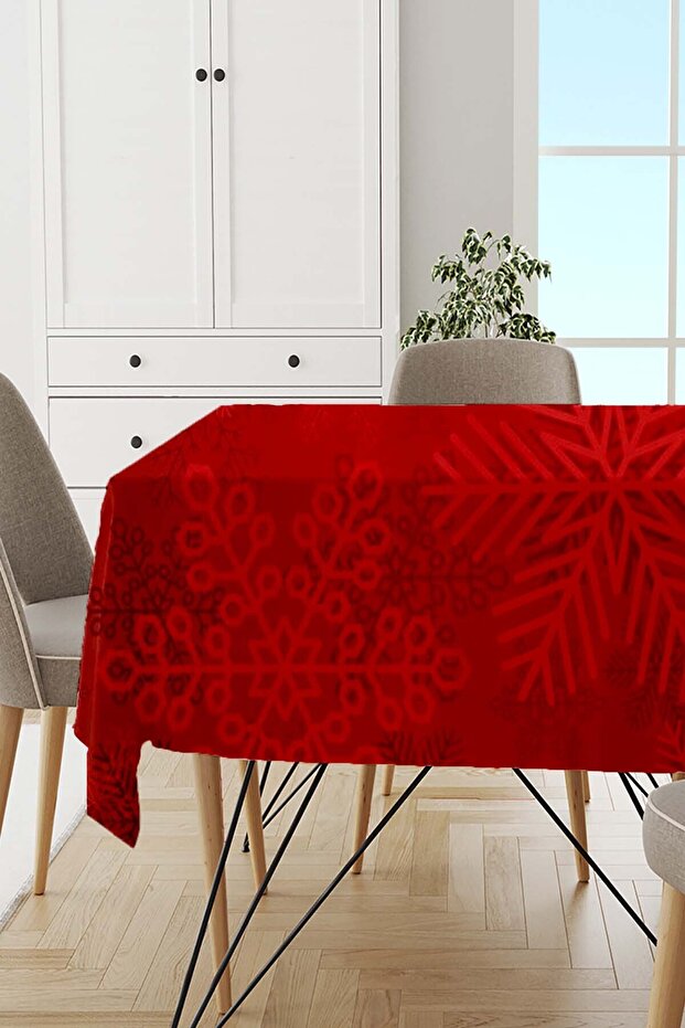 Red New Year New Year Christmas Christmas Tablecloth Mso548
