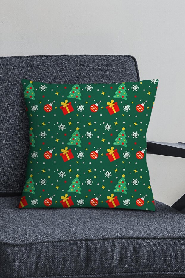 New Year Decorative Hidden Zipper Double Sided Christmas Throw Pillow Pillow Case 43x43cm Krl1060