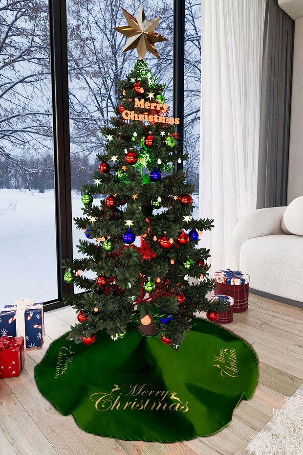 Green Christmas Pine Tree Bottom Cover 68X68Cm Ao24
