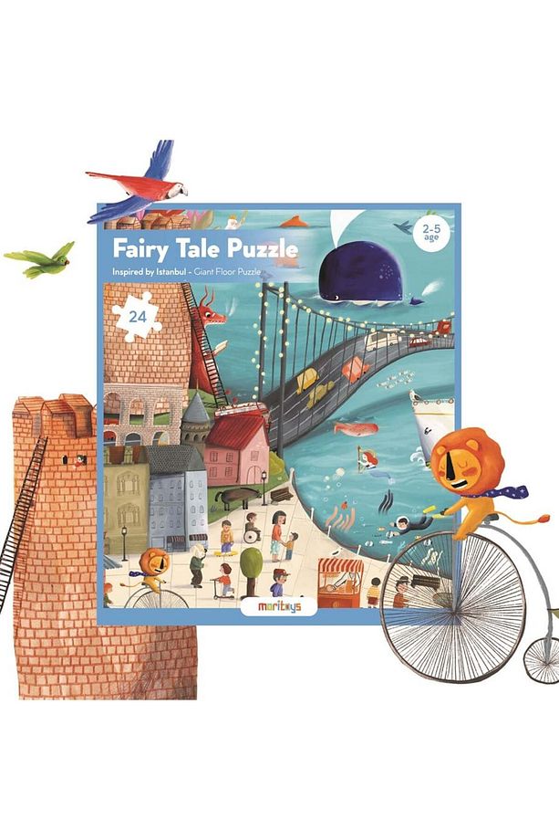 Fairy Tale Puzzle - 24 Parça Çantalı Dev Yer Puzzle ve Posteri - 3 ve Yaş Üstü - 1