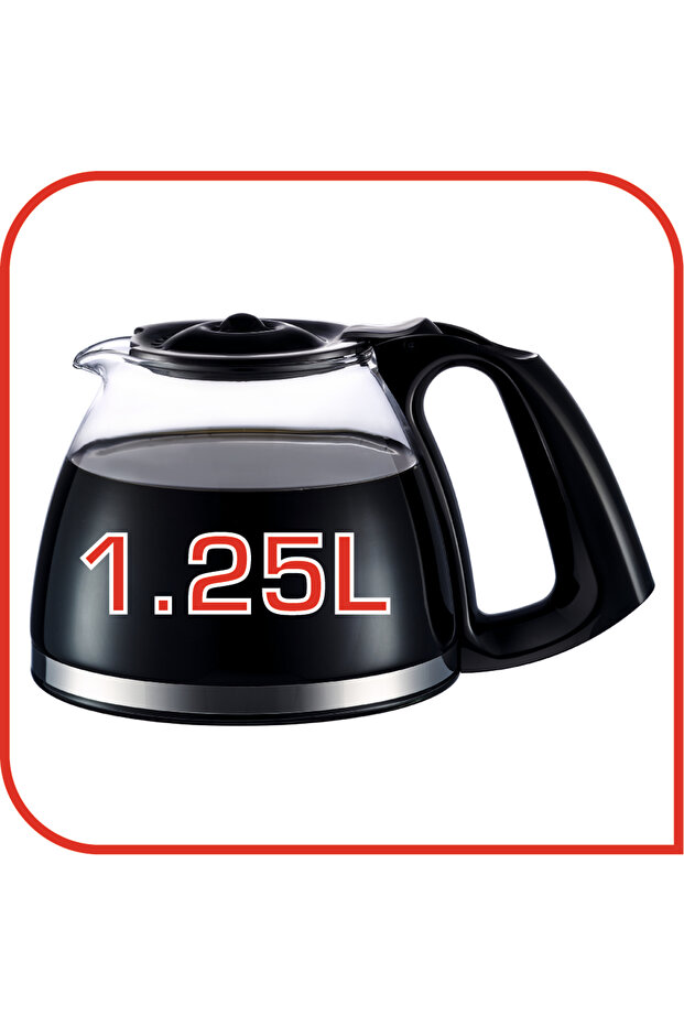 Gran Perfecta Coffee Maker | 1.25L | Anti-Drip | Transparent Water Tank | Black CM442827 - 6