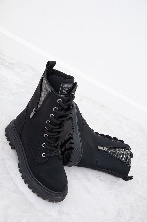 Siyah Mat Çocuk Bot & Bootie 19902 - 2