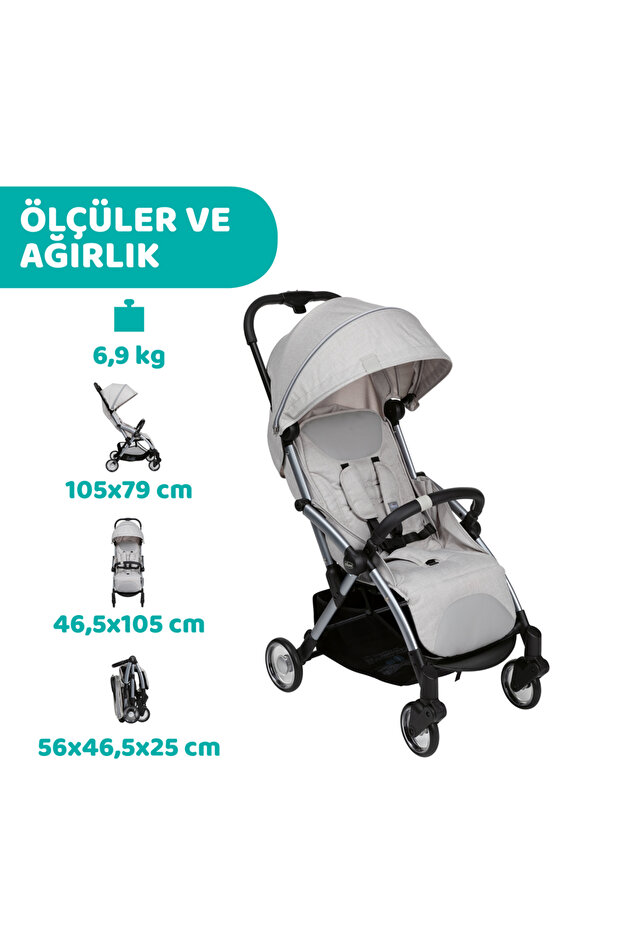 Goody Plus Bebek Arabası Grey Mıst - 4