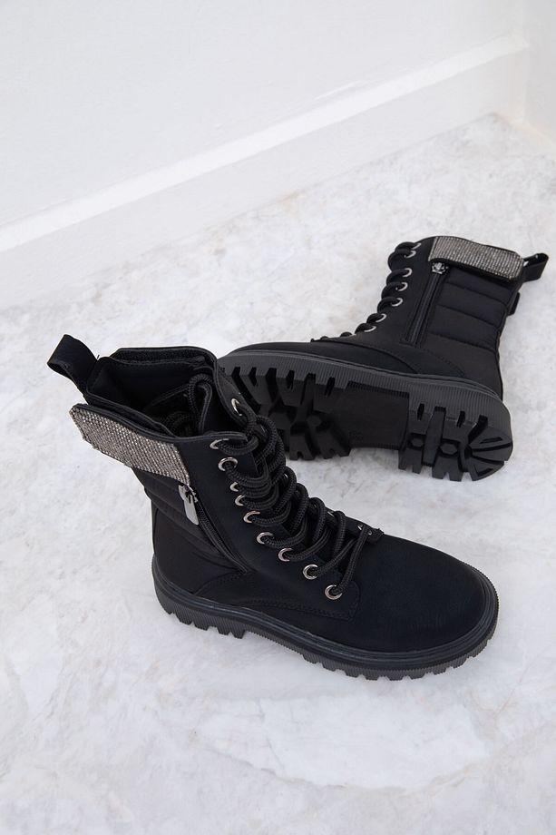 Siyah Mat Çocuk Bot & Bootie 19901 - 4