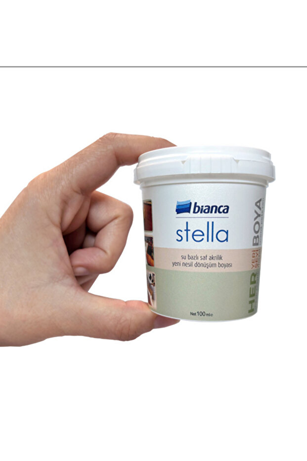 Bianca Stella Mini Boy Su Bazlı Akrilik Mistik Beyaz Yeni Nesil Dönüşüm Boyası 100 Ml