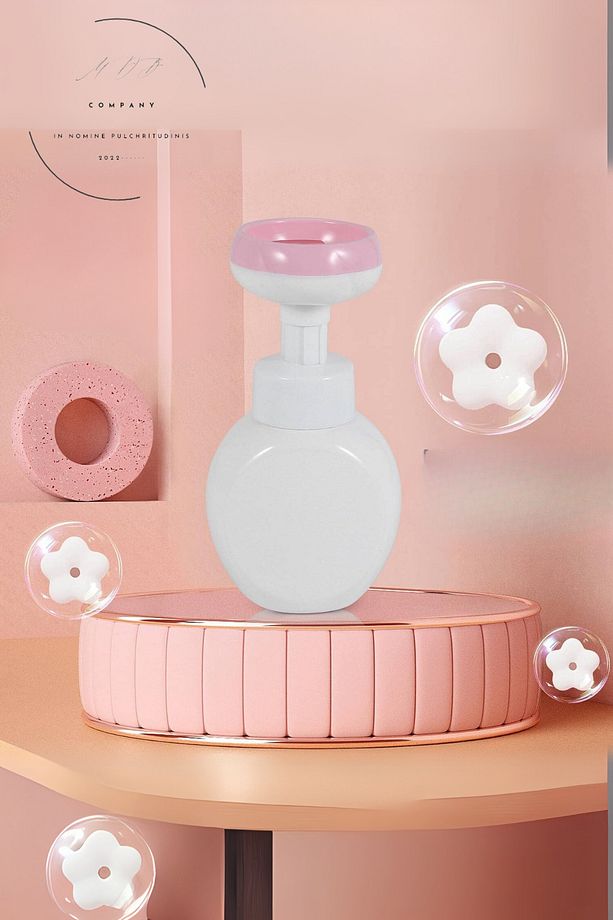 Çiçek Şekilli Köpük Çikaran Basmali Sabunluk Sıvı Sabunluk 100 ml - 1