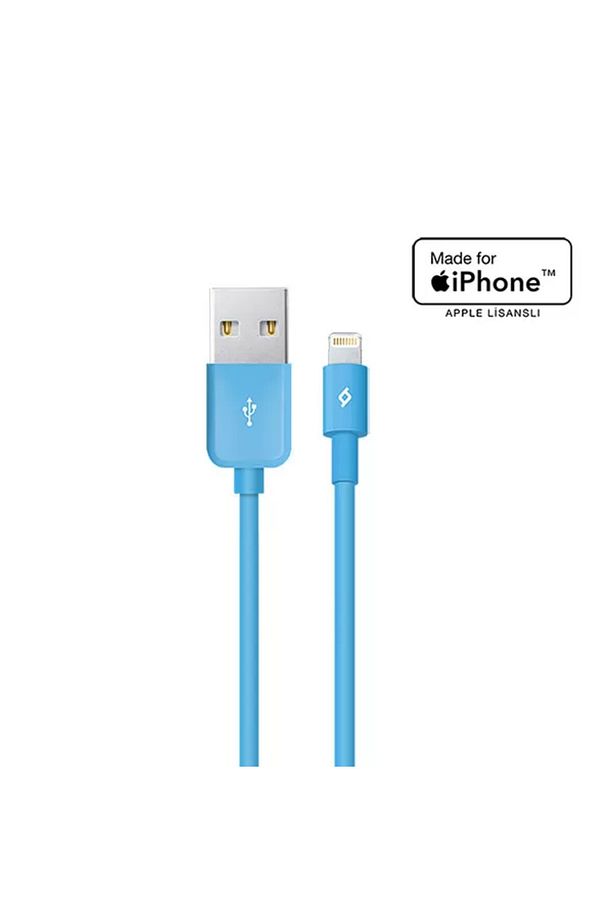 Mfi Lightning Usb Iphone Için Apple Lisanslı Şarj/senkronizasyon Kablosu 2dkm01m,mavi - 1