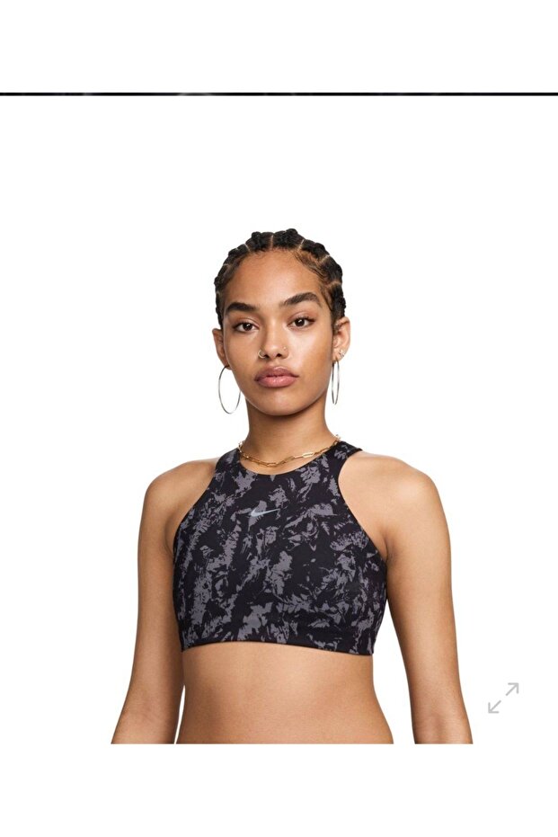 One Strappy Back Lightly Lined Medium-Support Printed Training Kadın Bra ASLAN SPORT - 2