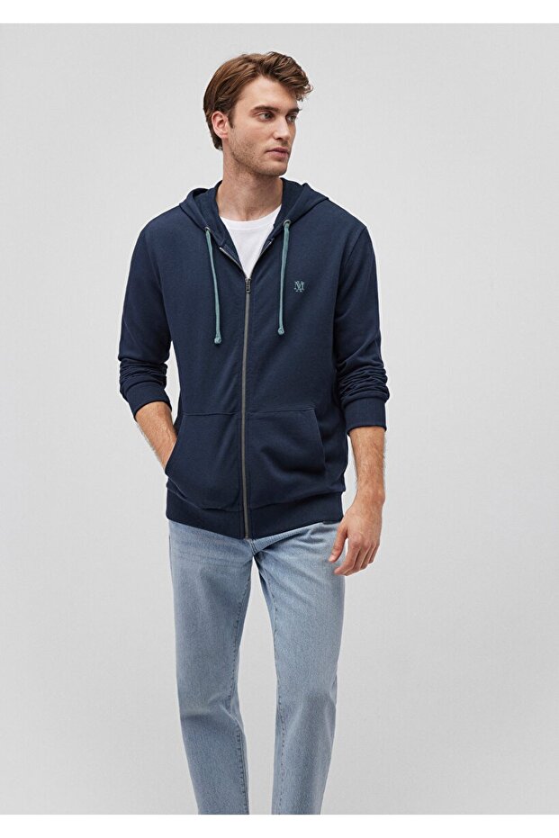 Erkek Fermuarlı Sweatshirt - 2