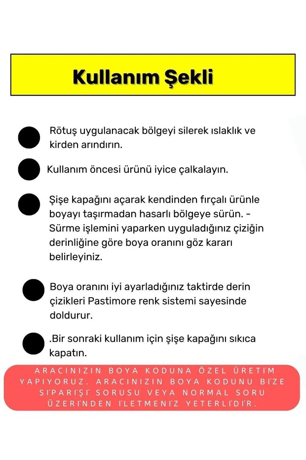 TOGG T10X Gemlik Mavisi MS - Profesyonel Çizik Ve Taş izi Giderici Rötuş Boyası 30ml. - 4
