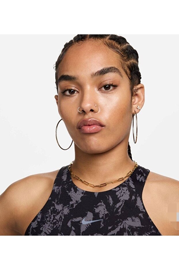 One Strappy Back Lightly Lined Medium-Support Printed Training Kadın Bra ASLAN SPORT - 3