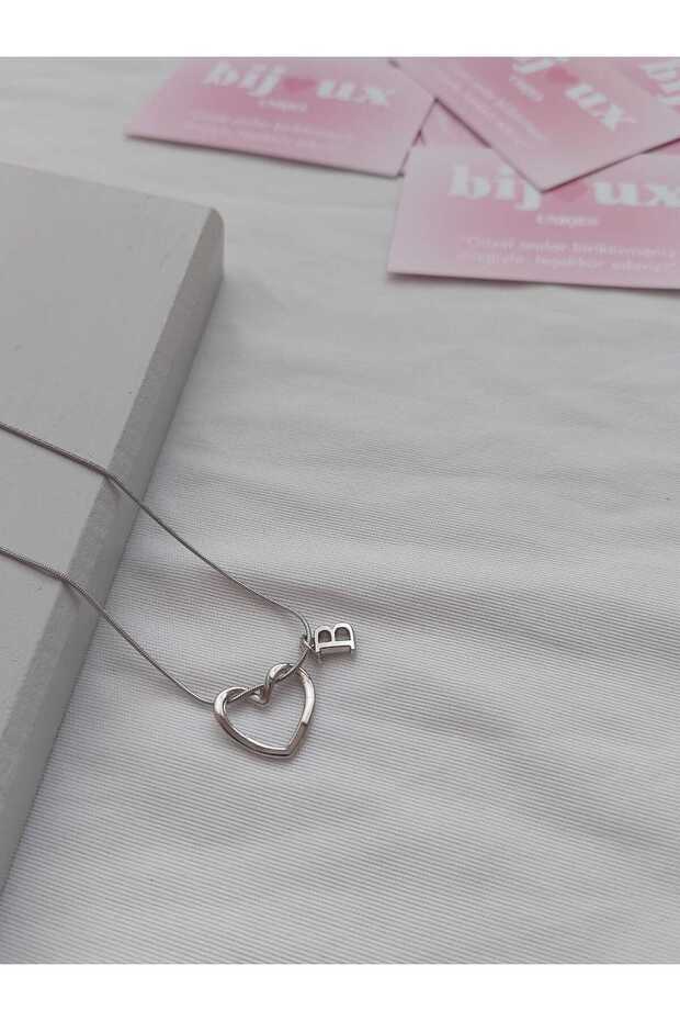 Heart B Letter Steel Necklace