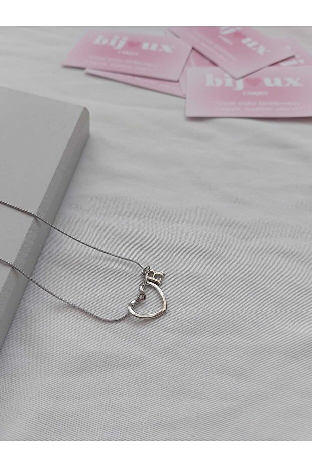Heart R Letter Steel Necklace
