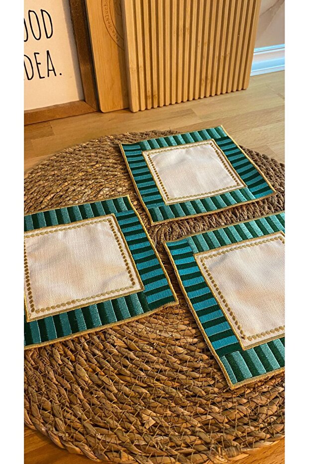 Special Design Cocktail Napkin and Coffee Side Presentation Napkin Set of 3
