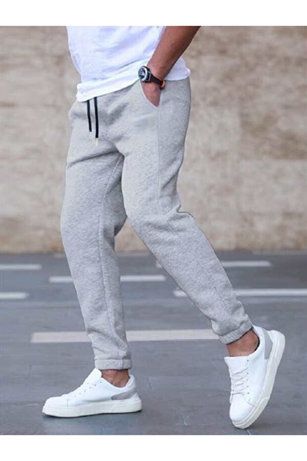 Men's Large Size Daily Cut Elastic Leg Men's Summer Tracksuit Bottom